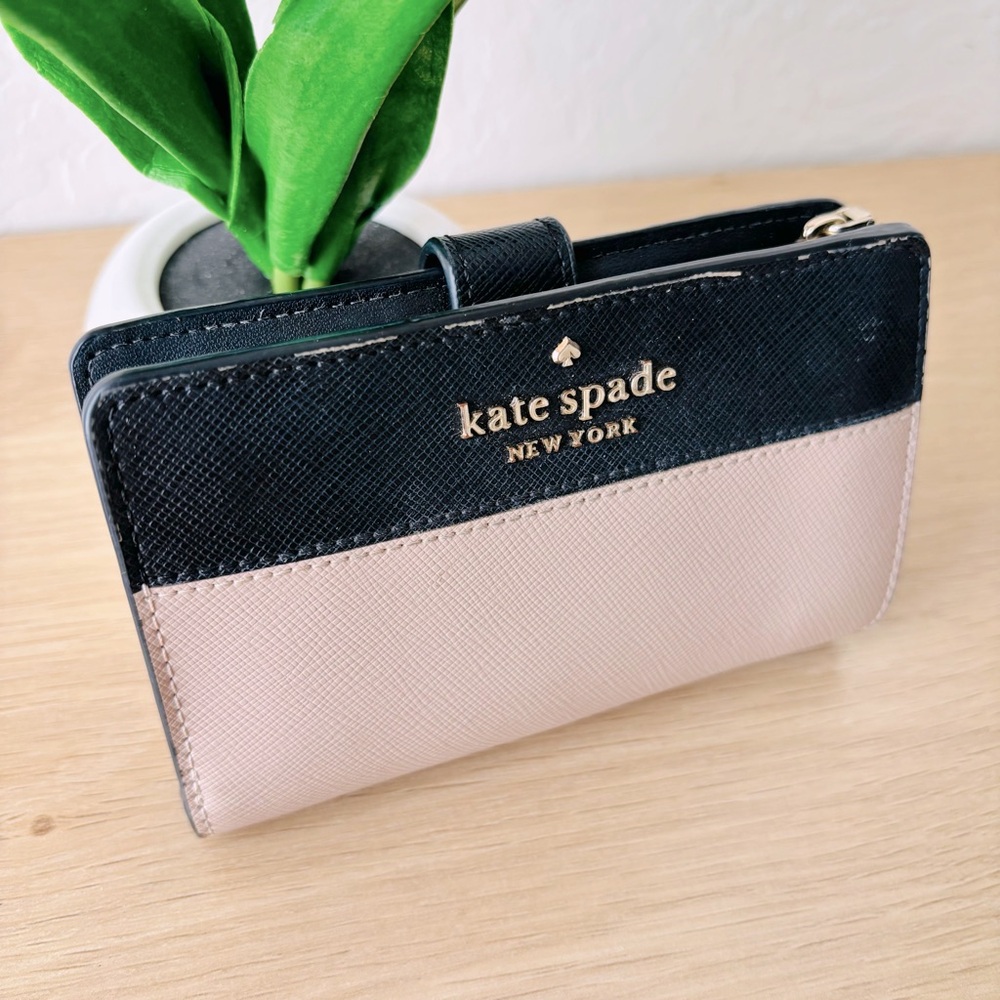 Kate Spade Black and Pink Women's Wallet - Picture 3 of 10